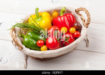 Fresh vegetables basket Stock Photo