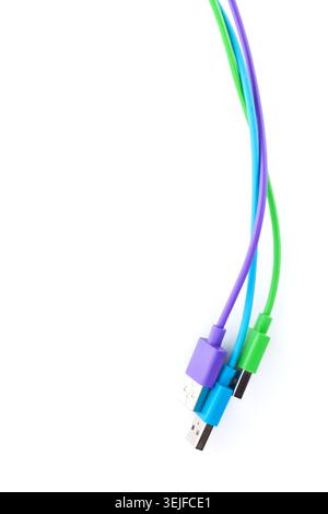 Colorful computer cables Stock Photo