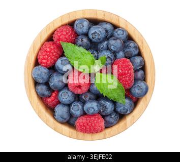 Blueberries and raspberries Stock Photo