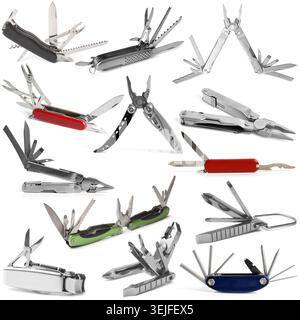 Selection of various multipurpose tools Stock Photo