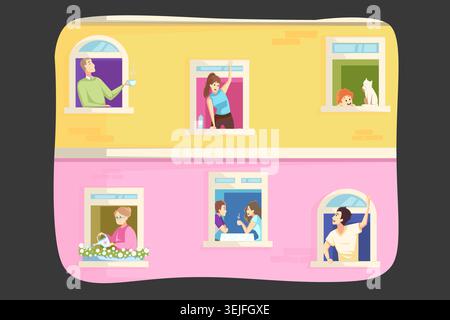 Self isolaton, coronavirus, quarantine concept Stock Photo