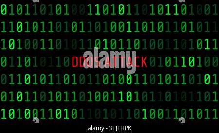 Ddos Attack Warning Technology Background Illustration Stock Vector