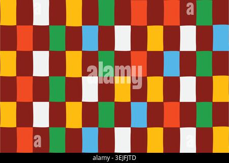 Colorful checkerboard pattern,vector Stock Vector