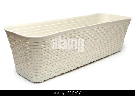 Long empty flowerpot Stock Photo