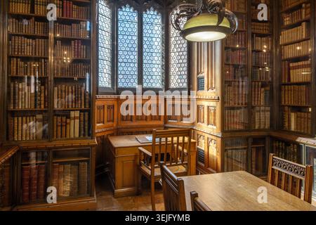 Interior of the historic John Rylands Library on Deansgate, Manchester, England. Stock Photo