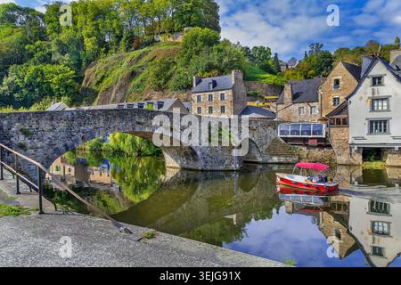 Old bridge in Dinan, France Stock Photo