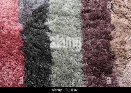 Striped carpet texture, close-up Stock Photo