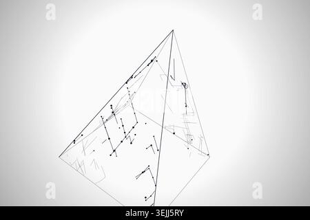 Wire Pyramid vector background with minimal abstract composition for microstock and commercial design projects. Stock Vector