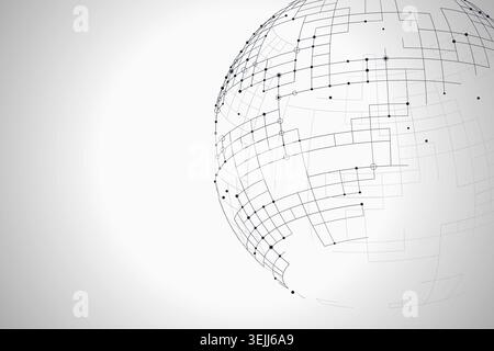Abstract tech globe pattern with marketable vector styling for backgrounds, posters, and design templates. Stock Vector