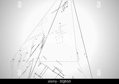 Wire Pyramid vector background with contemporary visual rhythm for microstock and commercial design projects. Stock Vector