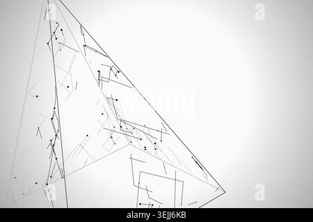 Wire Pyramid vector background with balanced copy space for microstock and commercial design projects. Stock Vector