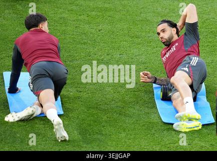 David Raya of Arsenal during the Arsenal MD-1 Press Conference ahead of ...