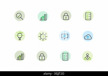 Icon Sets vector background with minimal abstract composition for microstock and commercial design projects. Stock Vector