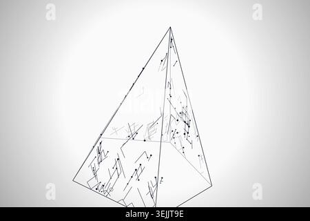 Wire Pyramid vector background with versatile graphic elements for microstock and commercial design projects. Stock Vector