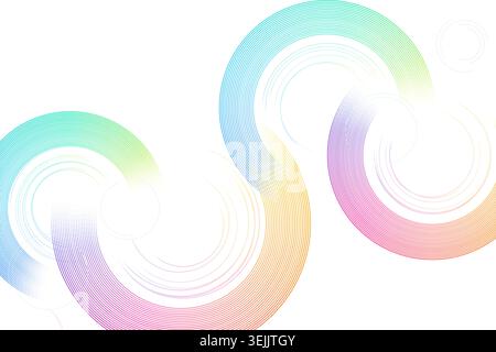 Circle Chain Halftone vector background with clean editable vector shapes for microstock and commercial design projects. Stock Vector