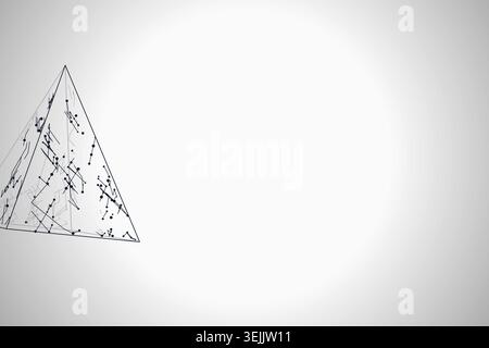 Wire Pyramid vector background with clean editable vector shapes for microstock and commercial design projects. Stock Vector