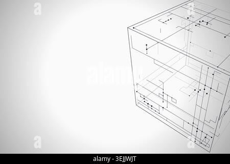 Wire Cube vector background with high-impact decorative layout for microstock and commercial design projects. Stock Vector