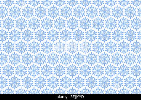 Blue Snowflake seamless pattern. Christmas background. Vector design. Stock Vector