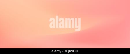 Peach pink gradient. Smooth ecru wave background. Soft apricot liquid wallpaper. Vector illustration in Delicate soft creamy shades Stock Vector