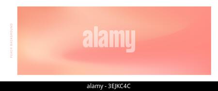 Vivid pink peach gradient. Pastel backdrop with warm glow and fluid texture for bright wallpaper or calm flyer designs. Abstract Vector illustration Stock Vector
