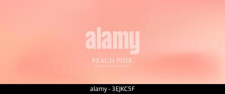 Soft Peach Pink Gradient Background with Blur. Abstract Texture for calm wallpaper or phone aesthetic. Aesthetic Vector illustration Stock Vector
