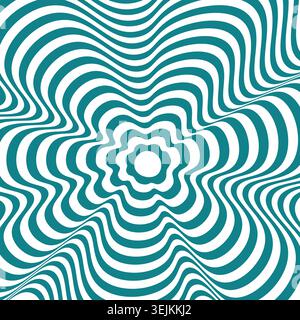 Swirl hypnotic color wave pattern. Monochrome abstract background. Vector flat geometric illustration.Template design for banner, website, template Stock Vector