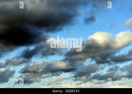 Cumulus clouds, rain clouds, thunderclouds, thunderstorms Stock Photo