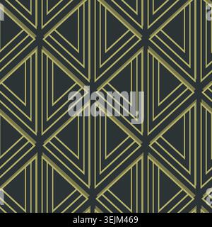 Seamless pattern with triangle decoranive art print. Polygonal rainbow mosaic background. Abstract vector illustration. Triangular graphic Simple Stock Vector