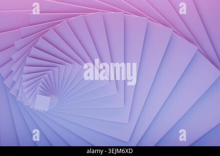 Violet pink gradient vortex abstract geometric background, pattern. Soft lavender panels inward in hypnotic spiral, gentle gradi Stock Photo