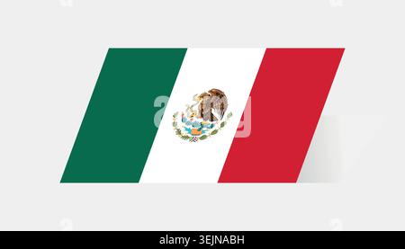 Flag of Mexico. National symbol in official colors. Template icon. Vector background Stock Vector