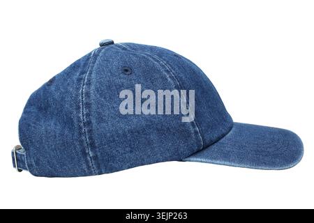 Denim baseball cap Stock Photo