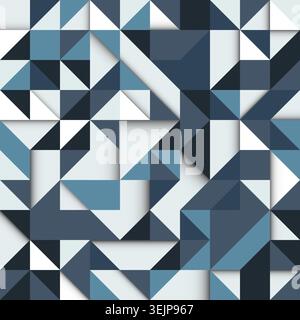 Abstract Bauhaus geometric background with triangles. Vector design. Stock Vector