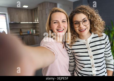 Two Women Taking a Selfie Stock Photo