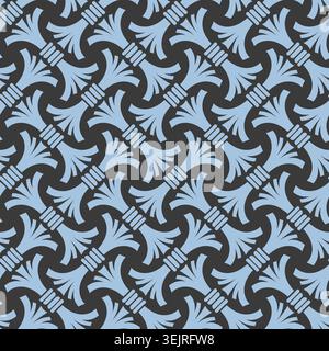 Diagonal Interlocking Abstract Tassel Design Stock Vector