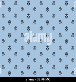 Ditsy Floral Botanical Miniature Art Stock Vector