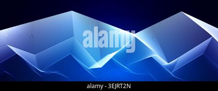 Himalayan Range Horizon Iceberg Snowy Peak Geometric Line Outline Grid Pattern. Winter Hike Trekking Hills Background. Outdoor Mountain Hiking Tourism Stock Vector