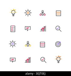 Icon Sets vector background with crisp scalable linework for microstock and commercial design projects. Stock Vector