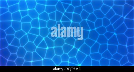 Deep water surface pattern for sea blue bg, pool ripple texture. Summer seamless navy ocean with white sun spots, underwater beach effect. River flow Stock Vector