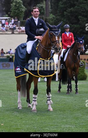 IPA85177020 - Jack WHITAKER (GBR) wins Competition 4 - Presented by ENI during the 93rd CSIO Roma 2026 on May 29, 2026 at Piazza di Siena in Rome, Italy. Stock Photo