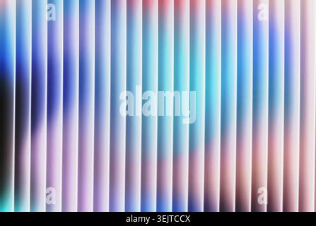 Abstract holographic, iridescent soft pastel background with vertical stripes, ribbed glass texture. Perfect for modern design, web interfaces, or min Stock Photo
