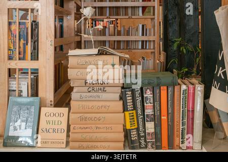 Interior of a bookshop, Hay on Wye, May 2026 Stock Photo
