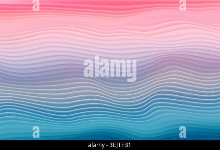 Abstract Vibrant Soft Stripped Glass Fluid Gradient Background. Vector Colorful BG Stock Vector