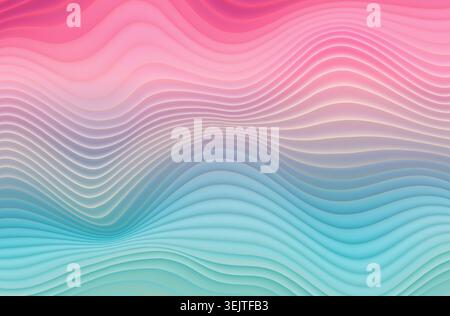 Abstract Vibrant Soft Stripped Glass Fluid Gradient Background. Vector Colorful BG Stock Vector