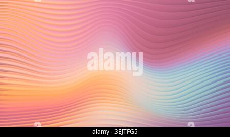 Abstract Vibrant Soft Stripped Glass Fluid Gradient Background. Vector Colorful BG Stock Vector