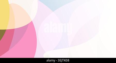 Colorful Abstract Background, Overlapping Translucent Round Geometric Shapes Stock Vector