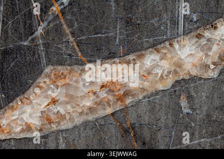 Glossy dark gray marble with white cristal golden veins background material texture Stock Photo