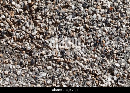 Mosaic Natural Stone Plaster black white and brown texture background Stock Photo