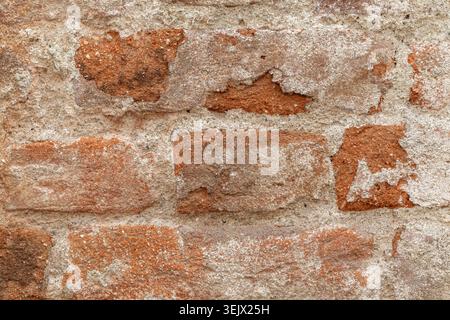 Old bricks wall close up background texture Stock Photo