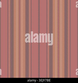 Sedding vector stripe texture, quiet seamless vertical fabric. Dack textile background pattern lines in red and grey colors palette. Stock Vector