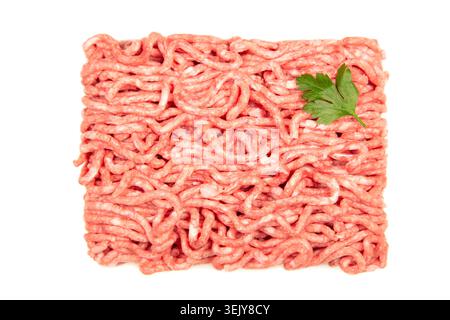 Minced meat on white background Stock Photo